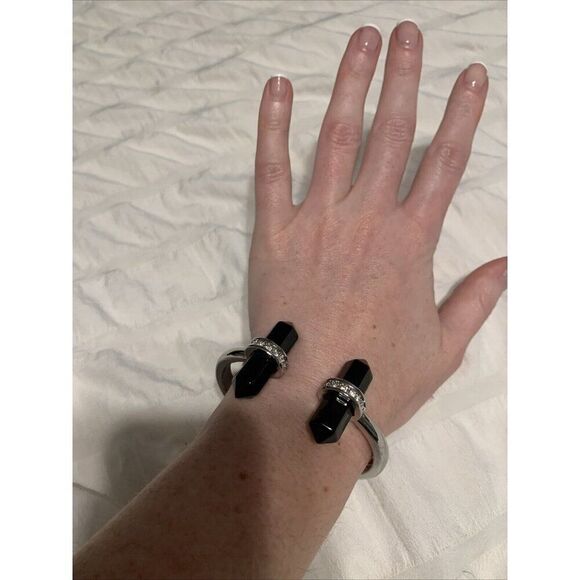 Brighton Black Gem Stone Silver Bracelet - Picture 7 of 8